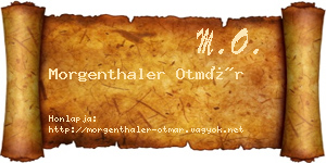 Morgenthaler Otmár névjegykártya